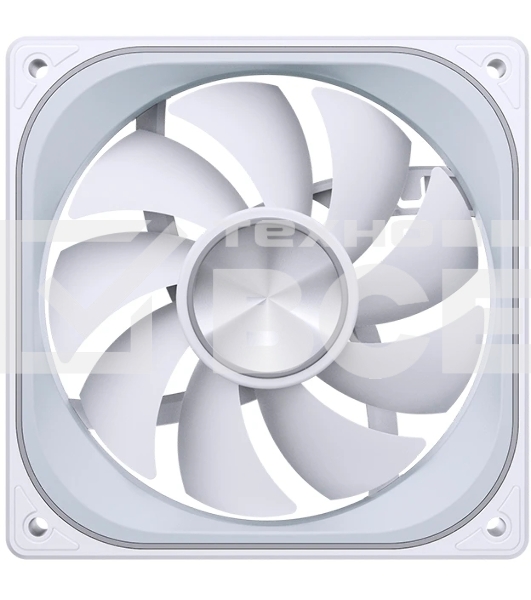 Вентилятор для корпуса JONSBO ZA-120WR Reverse (120x120x28мм, 4-pin PWM, ARGb, 62.4CFM, 37.3dBA, 2400RPM, белый)
