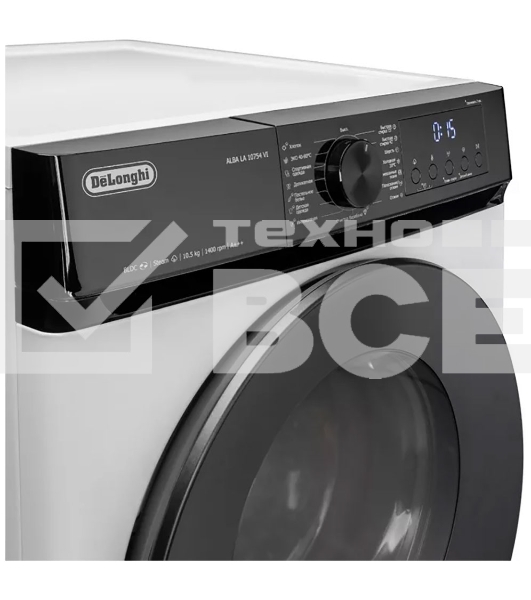 Стиральная машина DeLonghi ALBA LA 10754 VI белый, загрузка фронтальная 10.5 кг, 1400 об/мин, класс: А+++