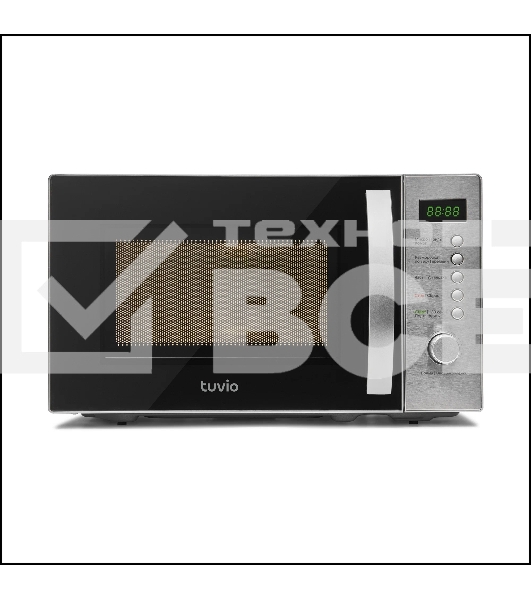 Микроволновая печь Tuvio MG7T20SM1 с функцией гриля и разморозки, серебристый/черный