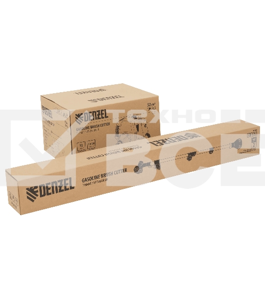 Триммер бензиновый Denzel DR-52S, 52 см3, разъемная штанга, состоит из 2 частей