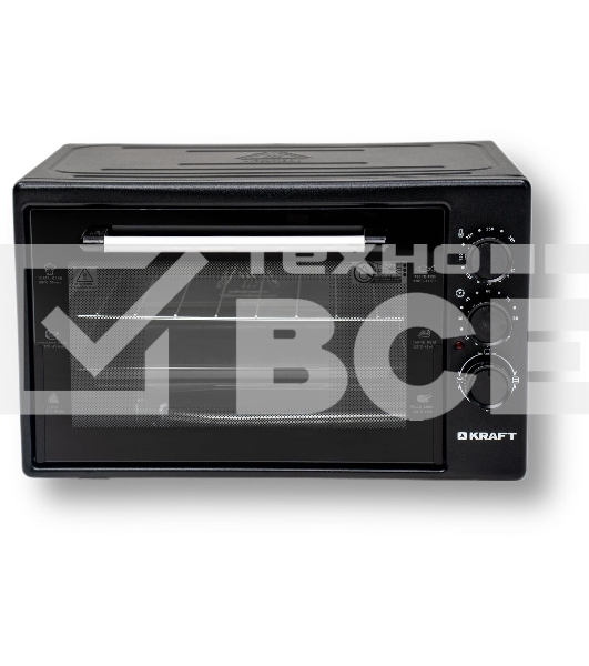 Мини-печь Kraft KF-MO3801BL, черный, 38 л.