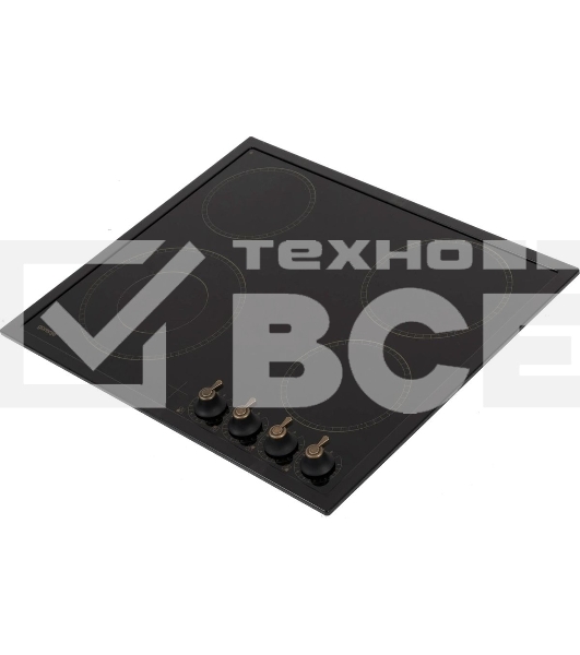 Варочная поверхность Gorenje EC642CLB, конфорок: 4 шт., стеклокерамика, независимая, черный