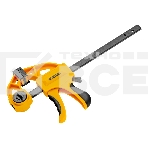 Струбцина Denzel F-образная, быстрозаж., 6'x 2 3/4', 150х70мм, пласт.корпус,фиксатор,двухк. рук-ка, фото 1