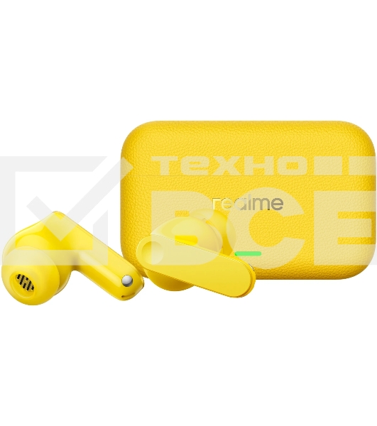 Гарнитура внутриканальные Realme Buds T500 Pro желтый беспроводные Bluetooth в ушной раковине