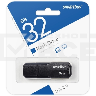 Флешка USB 2.0 SmartBuy 32Gb CLUE черный (SB32GbCLU-K)