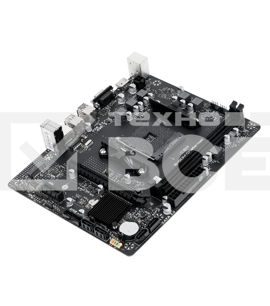 Материнская плата CBR B450M Challenger, AM4, AMD B450, 2xDDR4, 4xSATA, 1xM.2, 1xPCIe 3.0 x16, 1xPCIe x1, 1xHDMI, 1xVGA, 1x1Gb LAN, 2xUSB 2.0, 2xUSB 3.2 Gen 1, 3x3.5 мм, 7.1, mATX