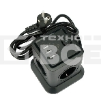 Сетевой фильтр Cablexpert Tower TWR-4-U3-B-2, 4р, 10А, 3xUSB, 3.1А, 2м, ур.защиты 2+, черный, коробка, фото3