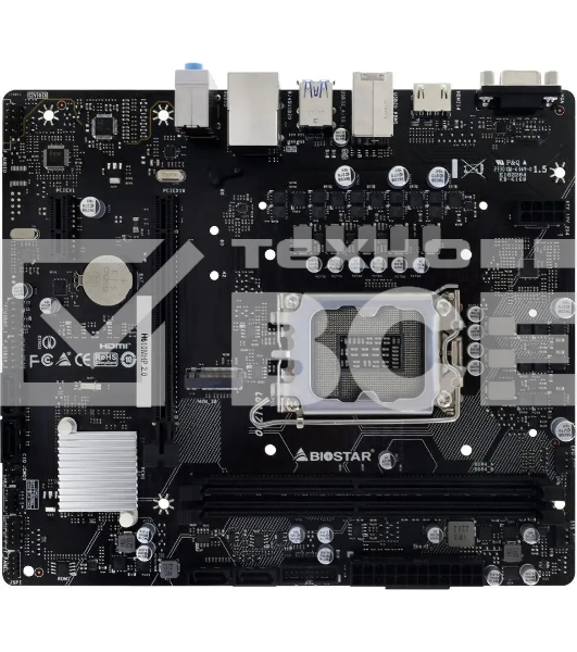 Материнская плата Biostar H610MHP 2.0, LGA 1700, Intel H610, 2xDDR4, 4xSATA, 1xM.2, 1xPCIe 4.0 x16, 1xPCIe x1, 1xHDMI, 1xVGA, 1x 1Gb LAN, 2xUSB-A 3.2 Gen 1, 4xUSB-A 2.0, 3x3.5 мм, 7.1, mATX