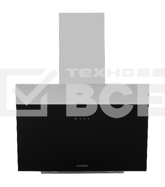 Вытяжка наклонная Krona Kristen 600 black/inox S сенсорное управление, чёрный