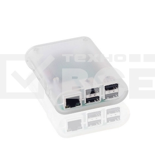 Корпус ACD Transparent RA076 ABS Plastic Injection Molding case with Stripe for Raspberry Pi 3 B (прозрачный, овальный на винтах)(RASP1795)