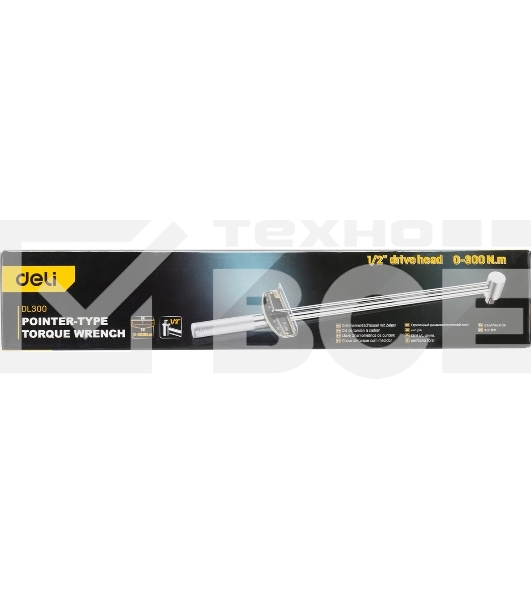 Динамометрический ключ Deli DL300 0-300Нм, 1/2