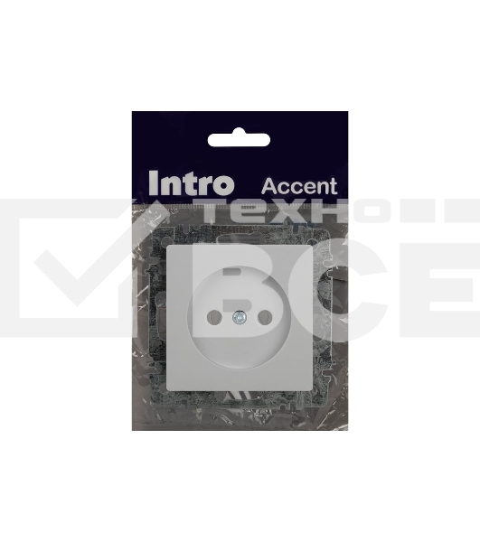 Розетка Intro Accent 6-201-01 2Р 16А-250В IP20 СУ AL/CU белый Б0063653