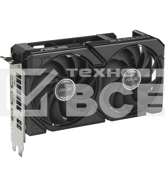 Видеокарта Asus PCI-E 5.0 DUAL-RX9060XT-16G AMD Radeon RX 9060XT 16Gb 128bit GDDR6 2550/20000 HDMIx1 DPx2 HDCP Ret