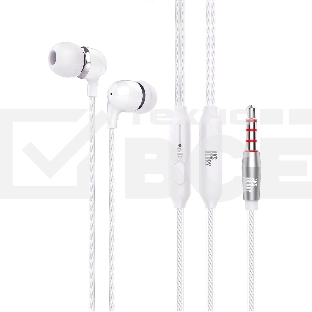 Наушники AKSBERRY (6900294010010) Y1 с микрофоном, белый