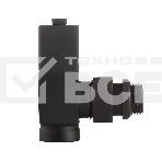 Набор дизайн-вентилей CUBE, угловой черный 1/2