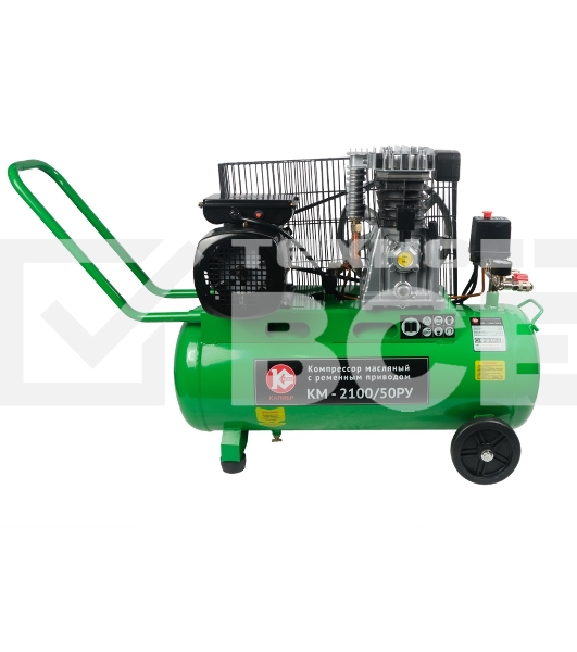 Компрессор ременной КАЛИБР КМ-2100/50РУ поршневой масляный, 2100 Вт, 275л/мин, 10 бар