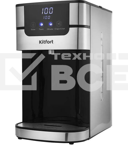 Термопот Kitfort КТ-2501 4 л, 2618Вт, черный/серебристый