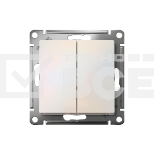 Механизм выключателя 2-кл. AtlasDesign (сх.5) 10АХ жемчуг SchE ATN000451