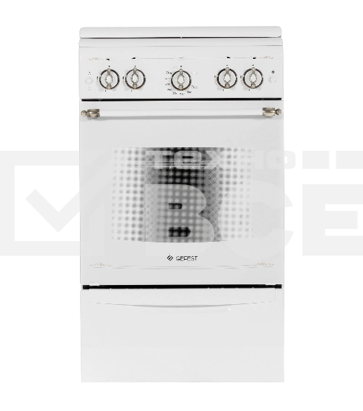 Плита газовая Gefest ПГ 5100-02 0185 белый, конфорок 4 шт, духовка 52 л, 50 см x 85 см x 58.5 см