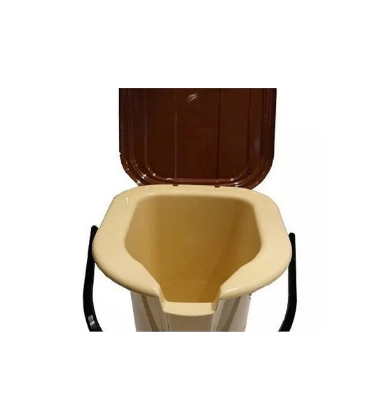 Ведро-туалет 19л бежевый/коричневый ЭлБЭТ (83192)