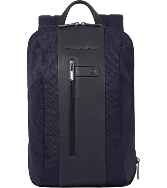 Рюкзак Piquadro Brief2 CA6384BR2/BLU синий нейлон/натур.кожа