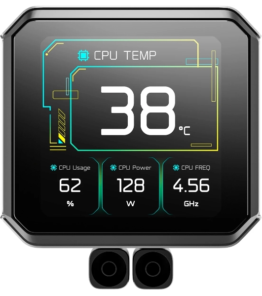 Система водяного охлаждения Deepcool Spartacus 420 ARGB Soc-AM5/AM4/1200/1700/1851 черный 4-pin 32.89dB Al LCD 2647gr Ret (R-SPT420-BKDSMP-G-1)