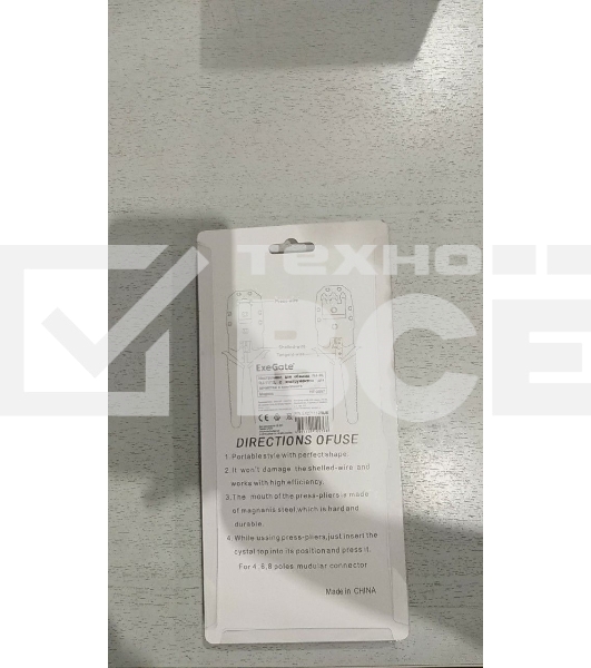 Инструмент HT- 2007 Exegate для обжима RJ-45, RJ-11/12, с инструментом. для зачистки в комплекте