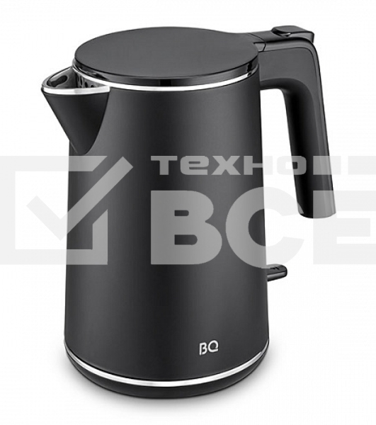 Чайник BQ KT1716P черный. Мощность:1800 Вт, Объем 1л