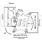 Кронштейн LE'STER LST-101.03 ТВ 10'-32' VESA 100x100, черный, наклон-поворот, фото4