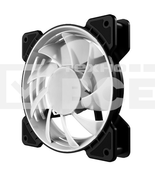 Вентилятор для корпуса Powercase M6-14-LED черный, 140 мм, 900 об/мин, 19.8 дБ, 4 pin