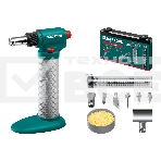 Газовый паяльник KRAFTOOL MULTI TORCH набор 8-в-1, 30-150 Вт, горелка, фен, пьезоподжиг, 1300°С, фото3