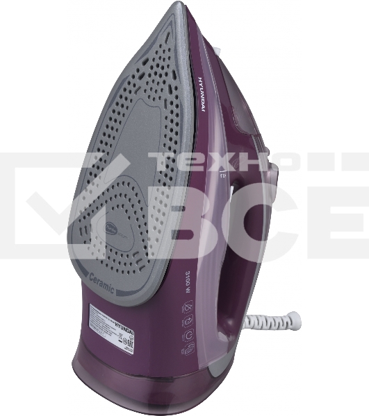 Утюг Hyundai H-SI01780 3100Вт розовый/бордовый