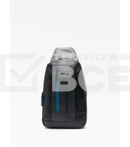 Рюкзак слинг мужской Piquadro Urban CA6540UB00/NGR, кожа, черный/серый