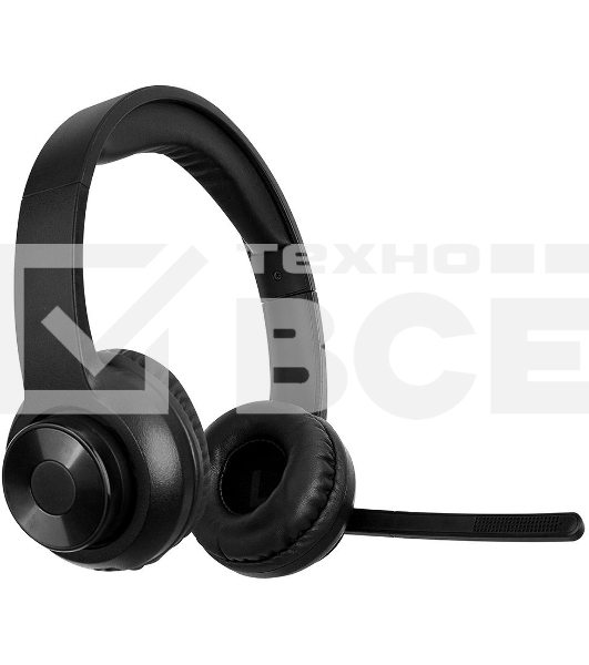Наушники с микрофоном Оклик HS-M310 черный 1.5м накладные BT оголовье