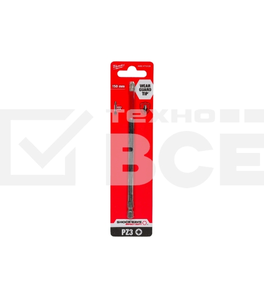 Бита Milwaukee Shockwave PZ3 150мм (4932471929)
