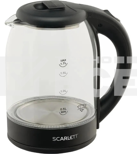 Чайник Scarlett SC-EK27G90 (черный) Мощность, Вт: 1800; Объем, л: 1.7