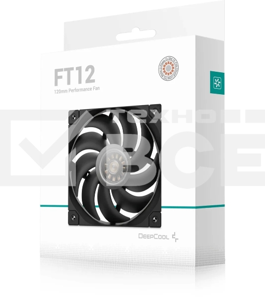 Вентилятор для корпуса DEEPCOOL FT12 черный, 120 мм, 2150 об/мин, 32 дБ, 4 pin