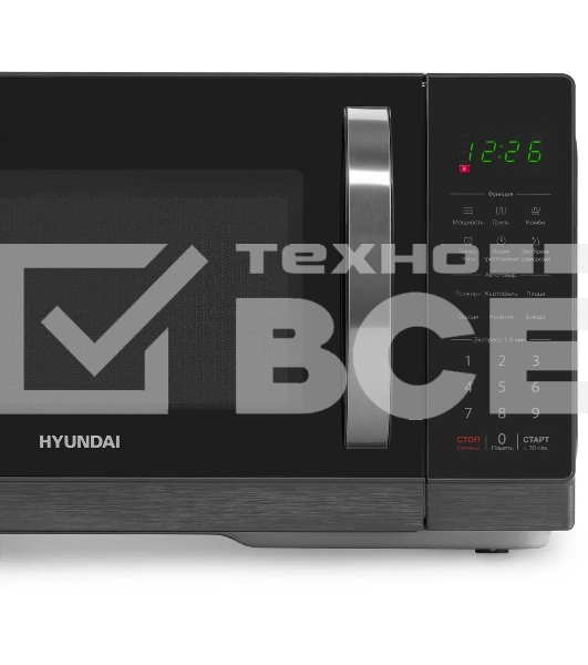 Микроволновая печь Hyundai HYM-D3011 черный, 25 л, 900 Вт, переключатели - сенсор