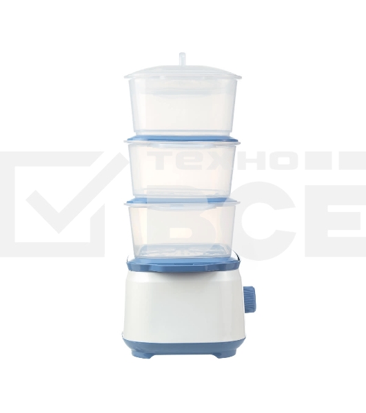 Пароварка электрическая Centek CT-1462 9л 1050Вт, таймер 60 мин, 3 контейнера, чаша для риса, резервуар 1,5л.