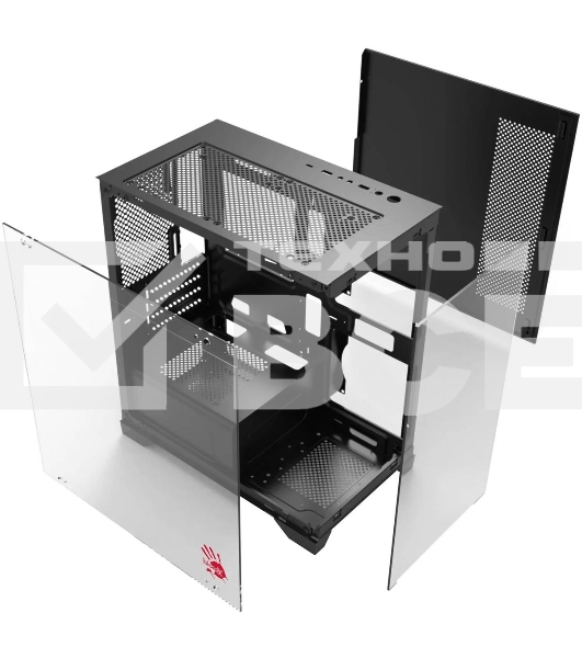 Компьютерный корпус Bloody BD-CC103F черный без БП mATX 7x120mm 1xUSB2.0 1xUSB3.0 audio bott PSU