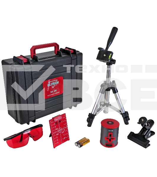 Нивелир лазерн. Elitech ЛН 2К 2кл.лаз. 635нм цв.луч. красный 2луч. (201468)