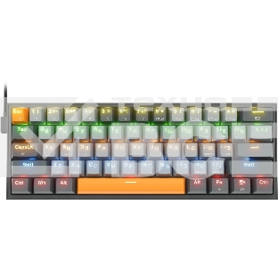 Клавиатура проводная REDRAGON Fizz RU,Rainbow,красные свитчи, механическая