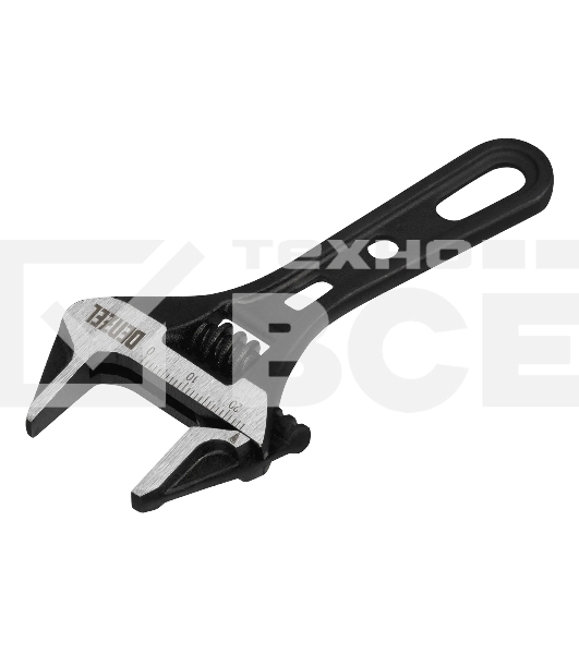 Ключ разводной Denzel 115 мм, CrV, кованый, укороченная рукоятка