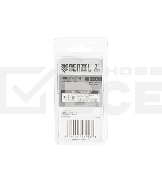 Набор бит Denzel PH3x2', 5 шт.