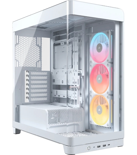 Корпус Corsair iCUE Link 4500X LX-R RGB White, Midi-Tower, белый, 3 x 120 мм