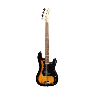 Бас-гитара STAGG SBP-30 SNB 4-х струнная форма Precision Bass, корпус павловния, гриф клен, накладка грифа палисандр, 20 ладов, мензура 867 мм, колки никелированные, бридж PB Classic, звукосниматели 1xPB, регуляторы 1x громкости, 1x тона, цвет Sunburst