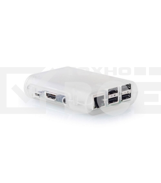 Корпус ACD Transparent RA076 ABS Plastic Injection Molding case with Stripe for Raspberry Pi 3 B (прозрачный, овальный на винтах)(RASP1795)