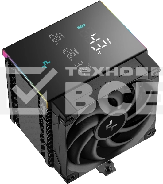 Кулер для процессора DEEPCOOL AK500 DIGITAL PRO черный, 120 мм, алюминий/медь, 1750 об/мин, 25 дБ, 4 pin, 162 мм