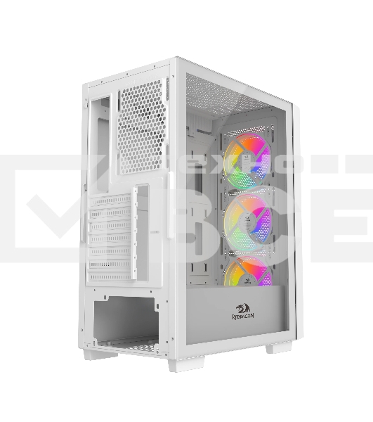 Корпус компьютерный Redragon Paktis3 ITX/Micro-ATX/ATX,3кул12см,белый