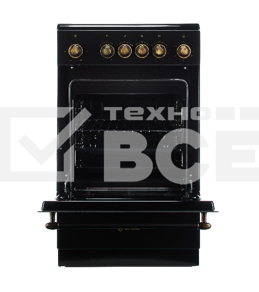 Плита электрическая De Luxe 506004.23ЭС-121 черный, конфорок 4 шт, духовка 54 л, 50 см x 87 см x 60 см